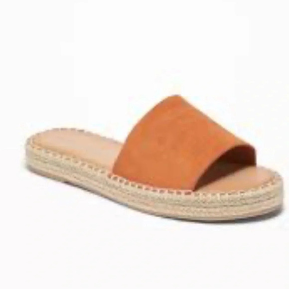 Old Navy Faux Suede Espadrille Slide Sandal - Picture 1 of 10